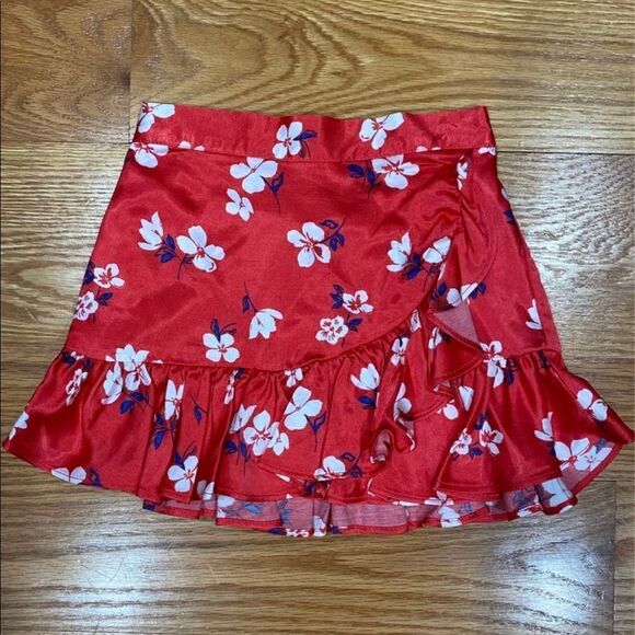 Janie and Jack Red Silk Skirt - Picture 1 of 2